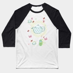 Alice in Wonderland Tea Party Baseball T-Shirt